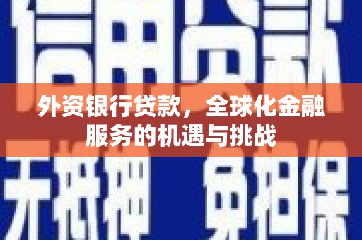 古坑外资银行贷款，全球化金融服务的机遇与挑战