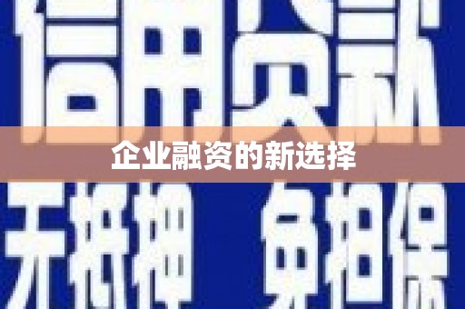 古坑企业融资的新选择